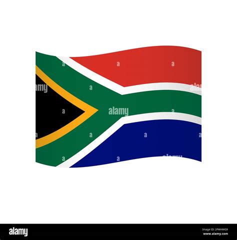 South Africa Flag Simple Wavy Vector Icon With Shading Stock Vector Image And Art Alamy