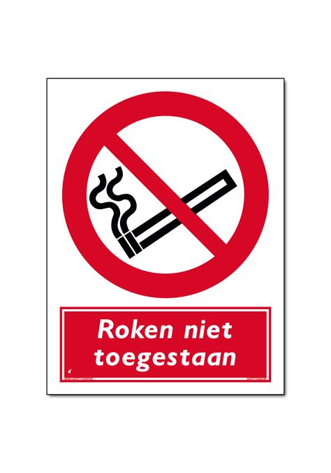 Roken Verboden Verbodsbord Of Sticker Veiligheid Mijnnaamplaat Be