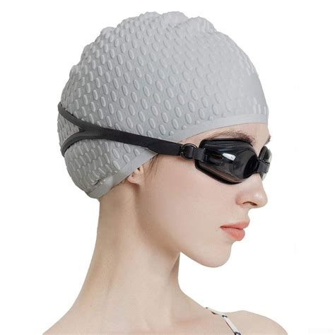 Unisex Swimming Cap Waterproof Silicone Swim Pool Hat For Adult Men