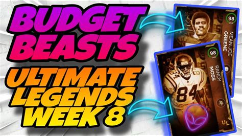 THE BEST BUDGET BEASTS CARDS ULTIMATE LEGENDS MADDEN 24 THE BEST