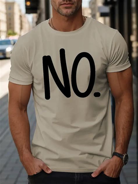 No Letter Graphic Print Mens Creative Top Casual Short Temu Canada