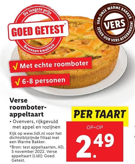 Verse Roomboter Appeltaart Aanbieding Bij Lidl