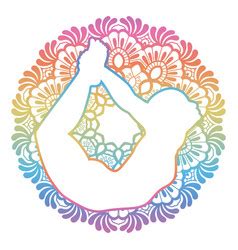 Dhanurasana Yoga Silhouette Vector Images