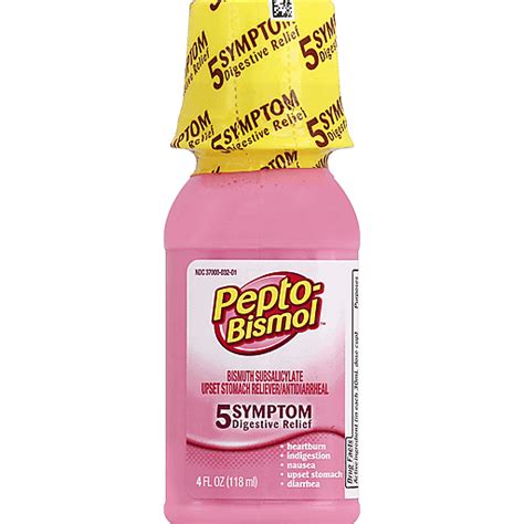 Pepto Bismol Upset Stomach Reliever Antidiarrheal Oz Laxatives