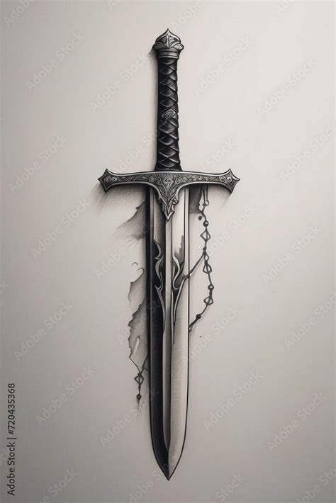 Simple sword tattoo and tattoo design drawings with examples of after ...