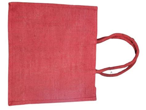 Red Loop Handle Jute Bag Size 12x12x5 Inch At Rs 58 Piece In Rajarhat