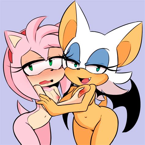 Rule 34 Amy Rose Breasts Flattest Hearlesssoul Nipples Rouge The Bat Sonic Series 2631122