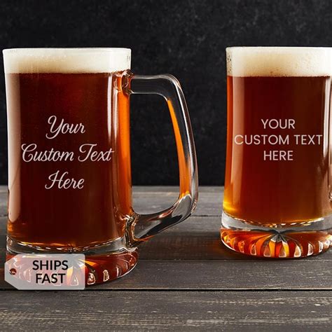 Large Personalized Beer Mug - Etsy