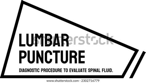 Lumbar Puncture Medical Test Examine Cerebrospinal Stock Vector