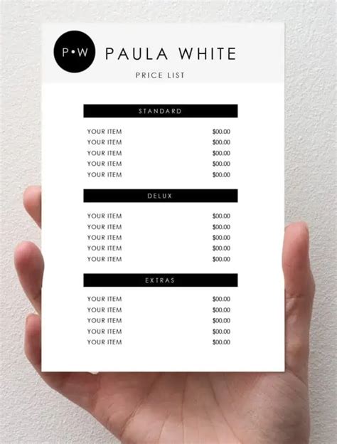 6+ Price List Design Templates - Website, Wordpress, Blog