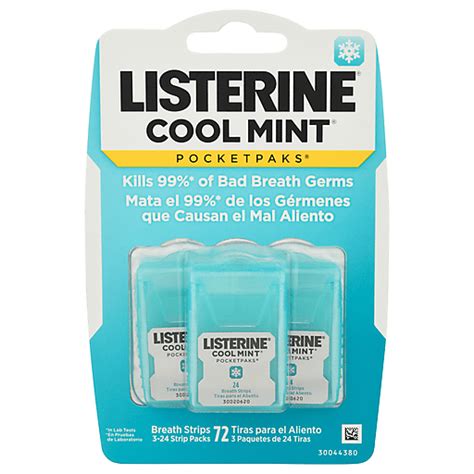 Listerine Breath Strips Cool Mint Ea Mouthwash Ingles Markets