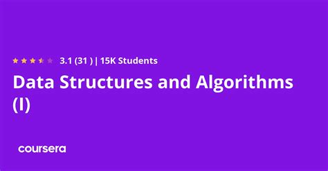 Data Structures and Algorithms (I) | Coursera