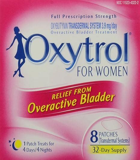 Oxytrol For Women Overactive Bladder Transdermal Patch 8 Count Prime Pantry