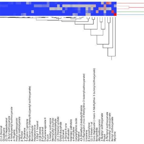 Two Way Dendrogram Obtained Using The Hierarchical Cluster Analysis