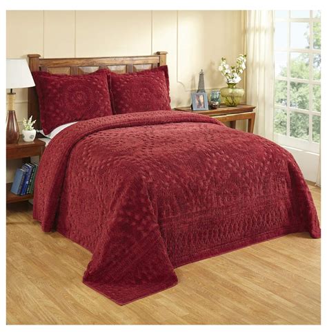 cotton chenille bedspreads queen size rio collection floral