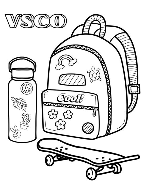 Vsco Girl Coloring Pages Teens Coloring Pages Vsco Aesthetic Coloring