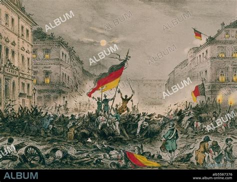 Street Battle / German Revolutions of 1848-49 / Berlin / Lithograph ...