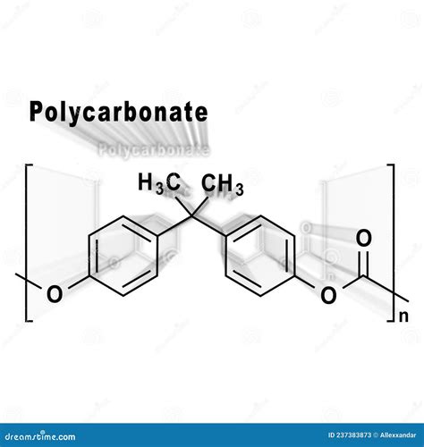 Polycarbonate PC, Structural Chemical Formula Stock Photography ...