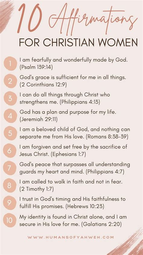 10 Powerful And Positive Affirmations For Christian Women Christian