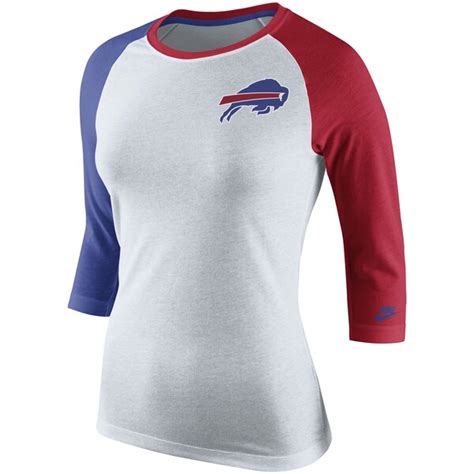 Womens Buffalo Bills Nike Gray Strong Side 34 Sleeve Raglan T Shirt