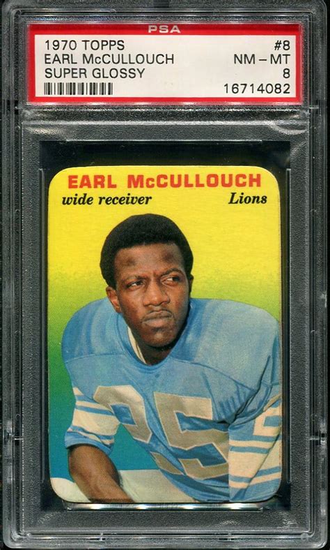 Topps Super Glossy Earl Mccullouch Psa All Star