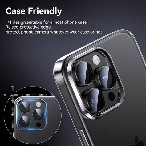 Awh Iphone 15 Proiphone 15 Pro Max Camera Lens Protector Shatterproof 9h Tempered Glass Camera