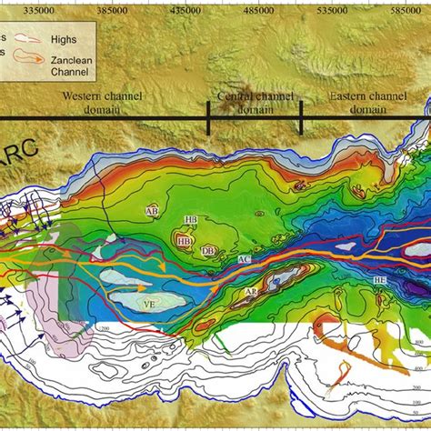 Multibeam Bathymetric Map Of The Alboran Sea Showing The Seismic