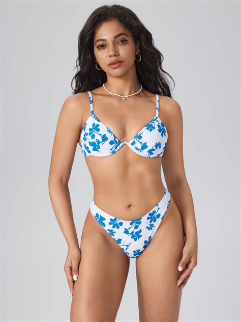 Floral Underwire Bikini Set Cider