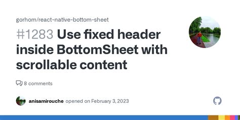 Use Fixed Header Inside BottomSheet With Scrollable Content Issue