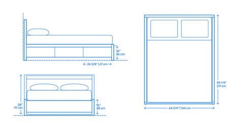 Raleigh Bed Dimensions Drawings, 58% OFF | www.elevate.in