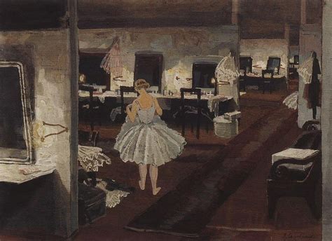 Paintings Reproductions In ballet dressing room, 1924 by Zinaida ...