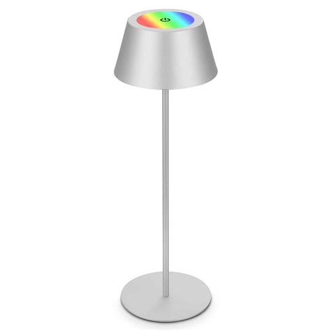 Led Rgb Akku Tischleuchte Cm W Lm Chrom