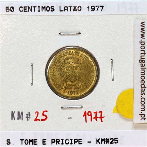 WC AF ST 025 1977 B1 São Tomé e Príncipe 50 Cêntimos 1977 Latão F A