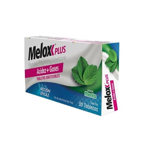 Antiácido Melox sabor menta 30 tabletas masticables Bodega Aurrera