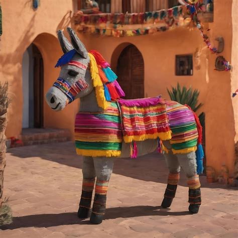 La piñata tradicional mexicana en forma de burro Foto Premium