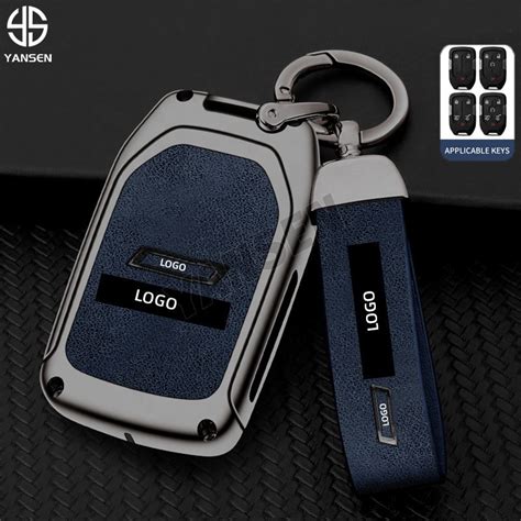 Zinc Alloy Leather Car Logo Remote Key Fob Cover For Chevrolet Tahoe