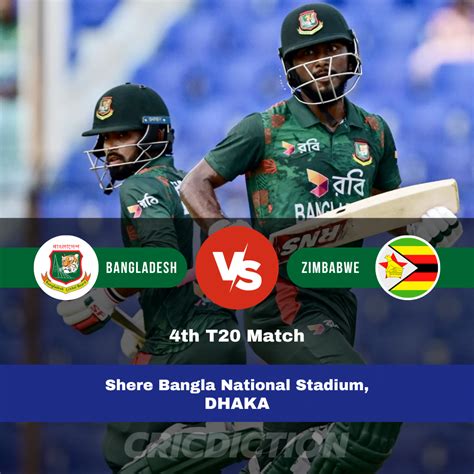 LIVE Who Will Win Today S Match 4th T20I Bangladesh Vs Zimbabwe