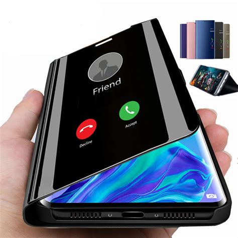 Smart Mirror Flip Phone Case For Samsung Galaxy S10 S20 S21 S22 S23 S24