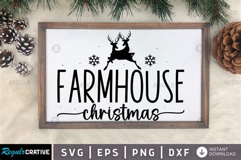 Farmhouse Christmas Svg So Fontsy