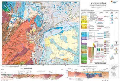 LYON ET SES ENVIRONS carte géologique BRGM nostromoweb