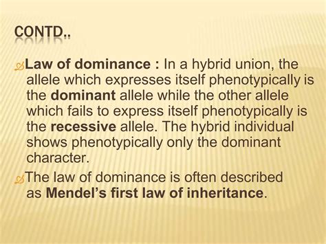 Mendels Laws Of Inheritance Ppt