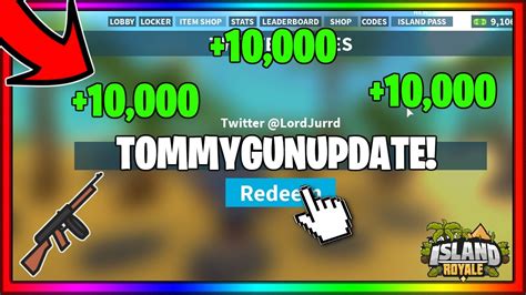 🏝️new Island Royale Working Code 💰10000 Bucks Tommy Gun Returns