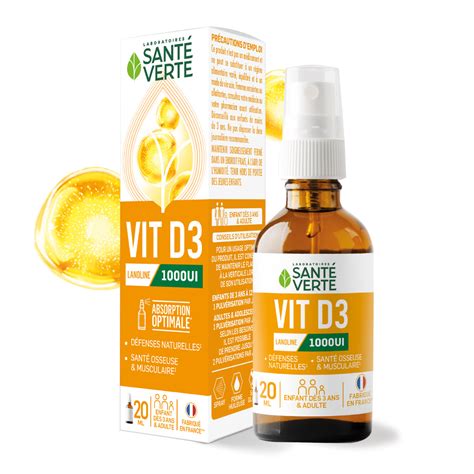 VITAMINE D3 1000 UI SPRAY Laboratoires Santé Verte