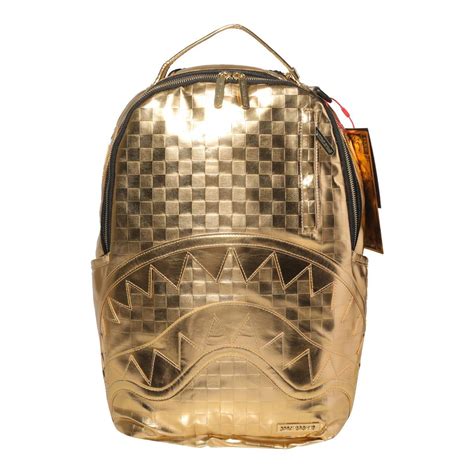 Sprayground Gold Sharks In Paris Backpack In Metallic For Men Lyst