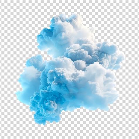 Premium Psd A Blue Smoke Explosion On Transparent Background