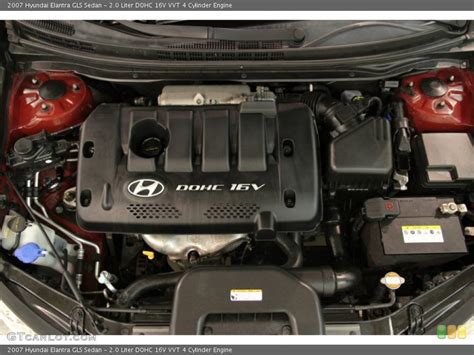 20 Liter Dohc 16v Vvt 4 Cylinder 2007 Hyundai Elantra Engine