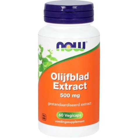 NOW Olijfblad Extract 500mg 60 Vegan Capsules Vitamines