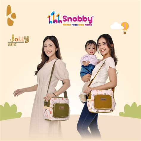 Jual Snobby Tas Perlengkapan Bayi Kecil Diaper Bag Saku Print Jolly