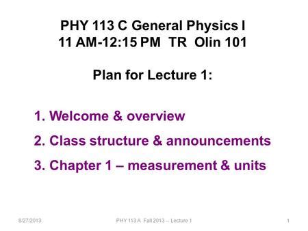 D Roberts PHYS 121 University Of Maryland PHYS 121 Fundamentals Of