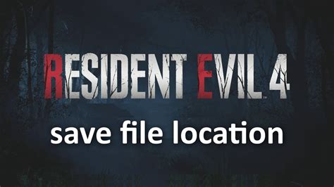 Resident Evil Save File Location Youtube